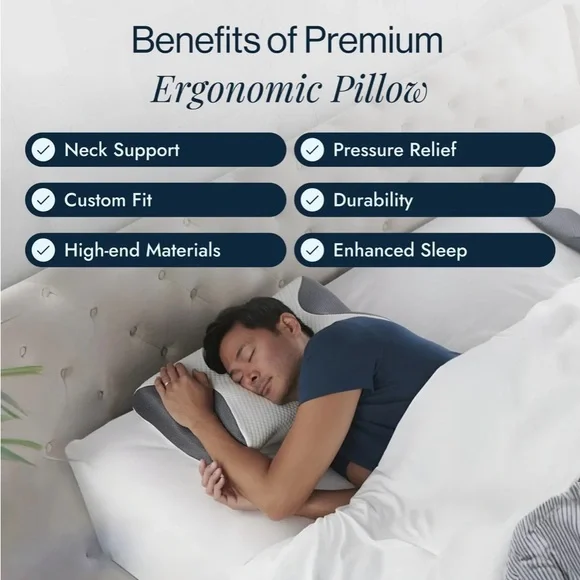 Premium ergonomic pillow, ORNATERA